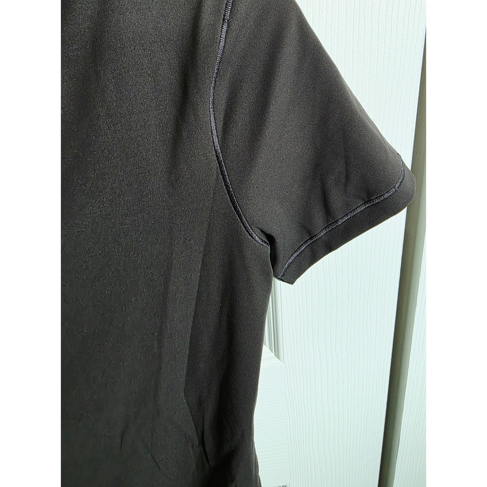 Athleta M Bodymove Brown Short Sleeve Crew Neck Thong Bodysuit NEW - Picture 10 of 12